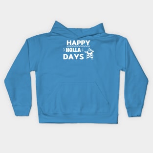 Happy Holla Days Santa Claus T shirt Kids Hoodie